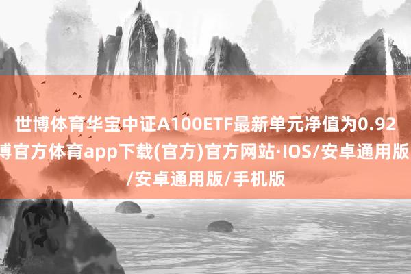 世博体育华宝中证A100ETF最新单元净值为0.924元-世博官方体育app下载(官方)官方网站·IOS/安卓通用版/手机版