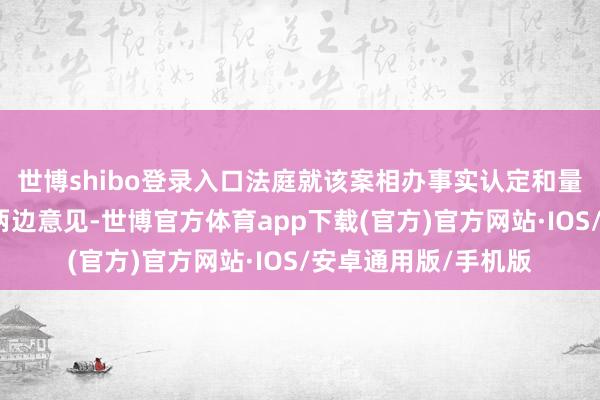 世博shibo登录入口法庭就该案相办事实认定和量刑充分听取了控辩两边意见-世博官方体育app下载(官方)官方网站·IOS/安卓通用版/手机版