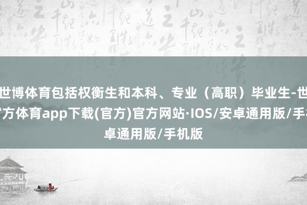 世博体育包括权衡生和本科、专业（高职）毕业生-世博官方体育app下载(官方)官方网站·IOS/安卓通用版/手机版