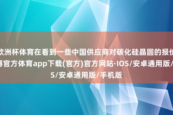 欧洲杯体育在看到一些中国供应商对碳化硅晶圆的报价时-世博官方体育app下载(官方)官方网站·IOS/安卓通用版/手机版