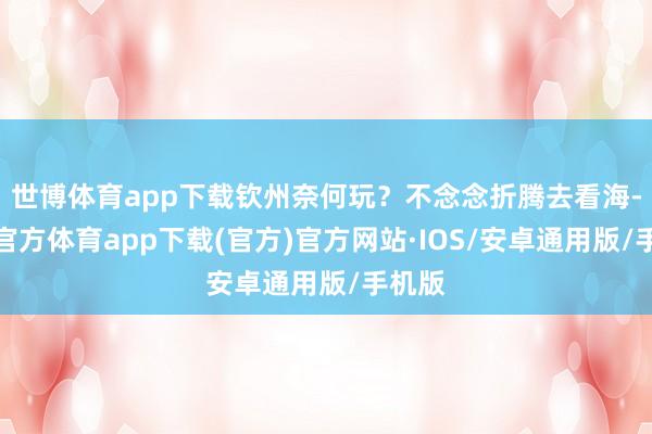 世博体育app下载钦州奈何玩？不念念折腾去看海-世博官方体育app下载(官方)官方网站·IOS/安卓通用版/手机版