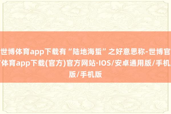 世博体育app下载有“陆地海蜇”之好意思称-世博官方体育app下载(官方)官方网站·IOS/安卓通用版/手机版