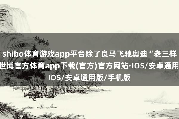 shibo体育游戏app平台除了良马飞驰奥迪“老三样”的BBA-世博官方体育app下载(官方)官方网站·IOS/安卓通用版/手机版