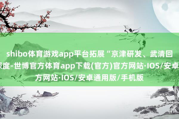 shibo体育游戏app平台拓展“京津研发、武清回荡”的广度和深度-世博官方体育app下载(官方)官方网站·IOS/安卓通用版/手机版