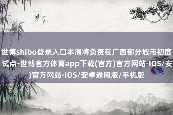 世博shibo登录入口本周将负责在广西部分城市初度上线“超时免罚”试点-世博官方体育app下载(官方)官方网站·IOS/安卓通用版/手机版