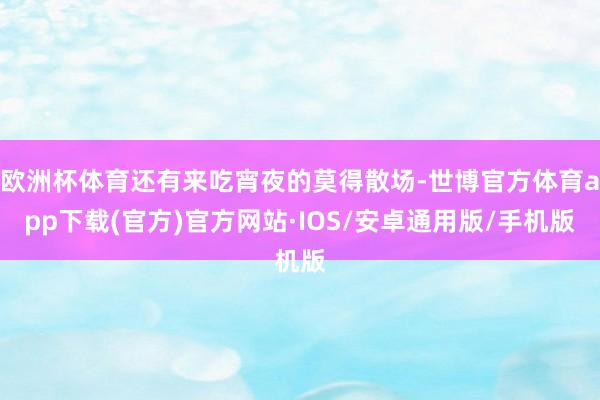 欧洲杯体育还有来吃宵夜的莫得散场-世博官方体育app下载(官方)官方网站·IOS/安卓通用版/手机版