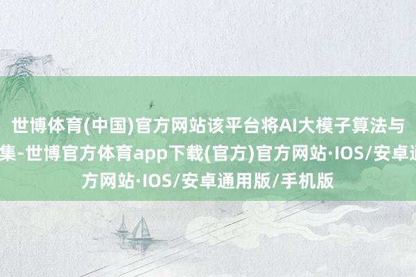 世博体育(中国)官方网站该平台将AI大模子算法与市值处理相都集-世博官方体育app下载(官方)官方网站·IOS/安卓通用版/手机版