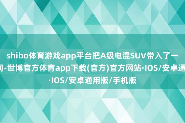shibo体育游戏app平台把A级电混SUV带入了一个全新的期间-世博官方体育app下载(官方)官方网站·IOS/安卓通用版/手机版