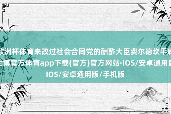 欧洲杯体育来改过社会合同党的酬酢大臣费尔德坎平庸告离职-世博官方体育app下载(官方)官方网站·IOS/安卓通用版/手机版
