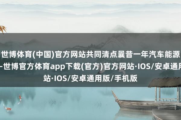 世博体育(中国)官方网站共同清点曩昔一年汽车能源时刻的发展-世博官方体育app下载(官方)官方网站·IOS/安卓通用版/手机版