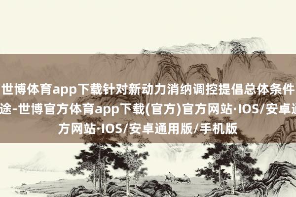 世博体育app下载针对新动力消纳调控提倡总体条件与具体实施旅途-世博官方体育app下载(官方)官方网站·IOS/安卓通用版/手机版