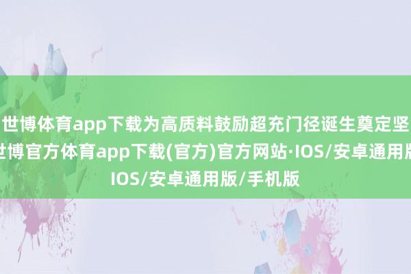 世博体育app下载为高质料鼓励超充门径诞生奠定坚实基础-世博官方体育app下载(官方)官方网站·IOS/安卓通用版/手机版