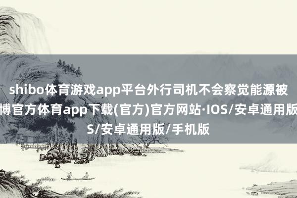 shibo体育游戏app平台外行司机不会察觉能源被甘休-世博官方体育app下载(官方)官方网站·IOS/安卓通用版/手机版