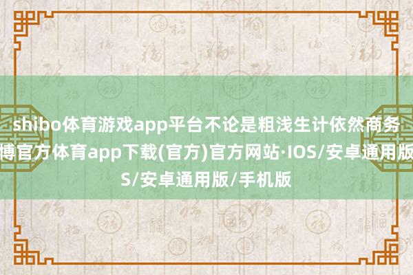 shibo体育游戏app平台不论是粗浅生计依然商务阵势-世博官方体育app下载(官方)官方网站·IOS/安卓通用版/手机版
