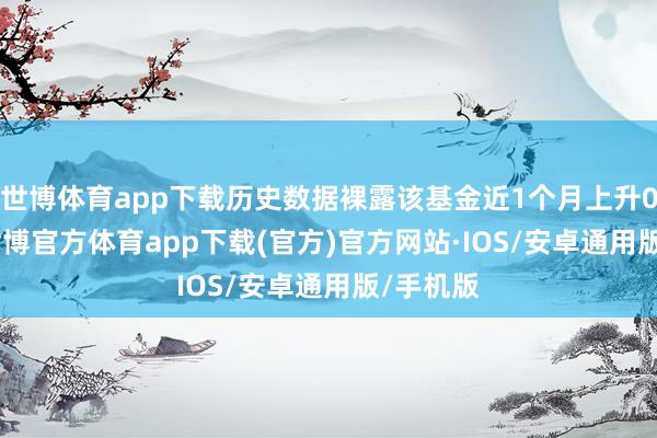 世博体育app下载历史数据裸露该基金近1个月上升0.73%-世博官方体育app下载(官方)官方网站·IOS/安卓通用版/手机版